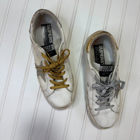 Golden Goose Limited Edition Superstar 'Silver Gold Mismatch' Size 40 / 10 - Picture 4 of 10